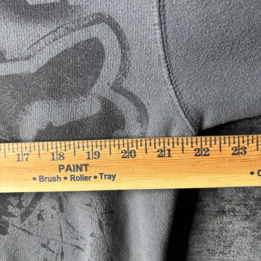 Fox Racing Mens Zip Up Hoodie Large Grey Graphic Sweatshirt Y2K Grunge Skater - Picture 10 of 11